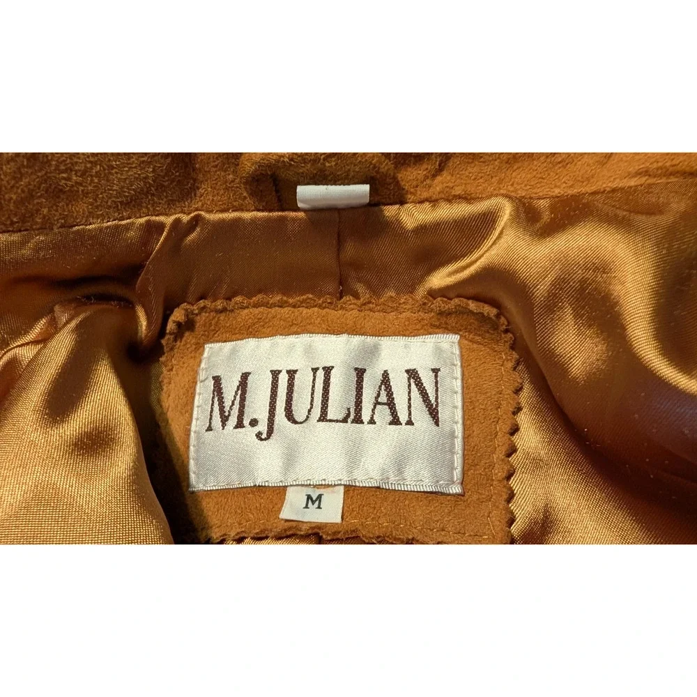 Vintage M.Julian Tan Suede Button Jacket Blazer MEDIUM‎ EUC